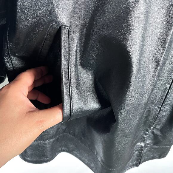 Nascar Leather Jacket Ryan Newman Black Alltel Full Zip Racing Sz 3XL Men - Picture 7 of 11